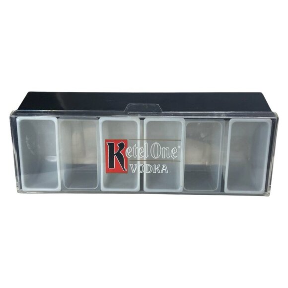 Ketel One Vodka Bar Condiment Caddy Garnish Station Fruit Tray 6 Compartments - Picture 1 of 8